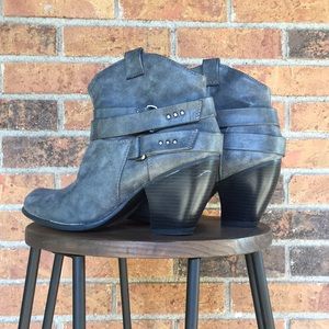 Gray Ankle Booties
